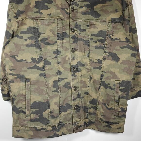 Hudson Women's Emmet Small Solimar Green Camo 3/4 Sleeve Boyfriend Jacket - Picture 3 of 11